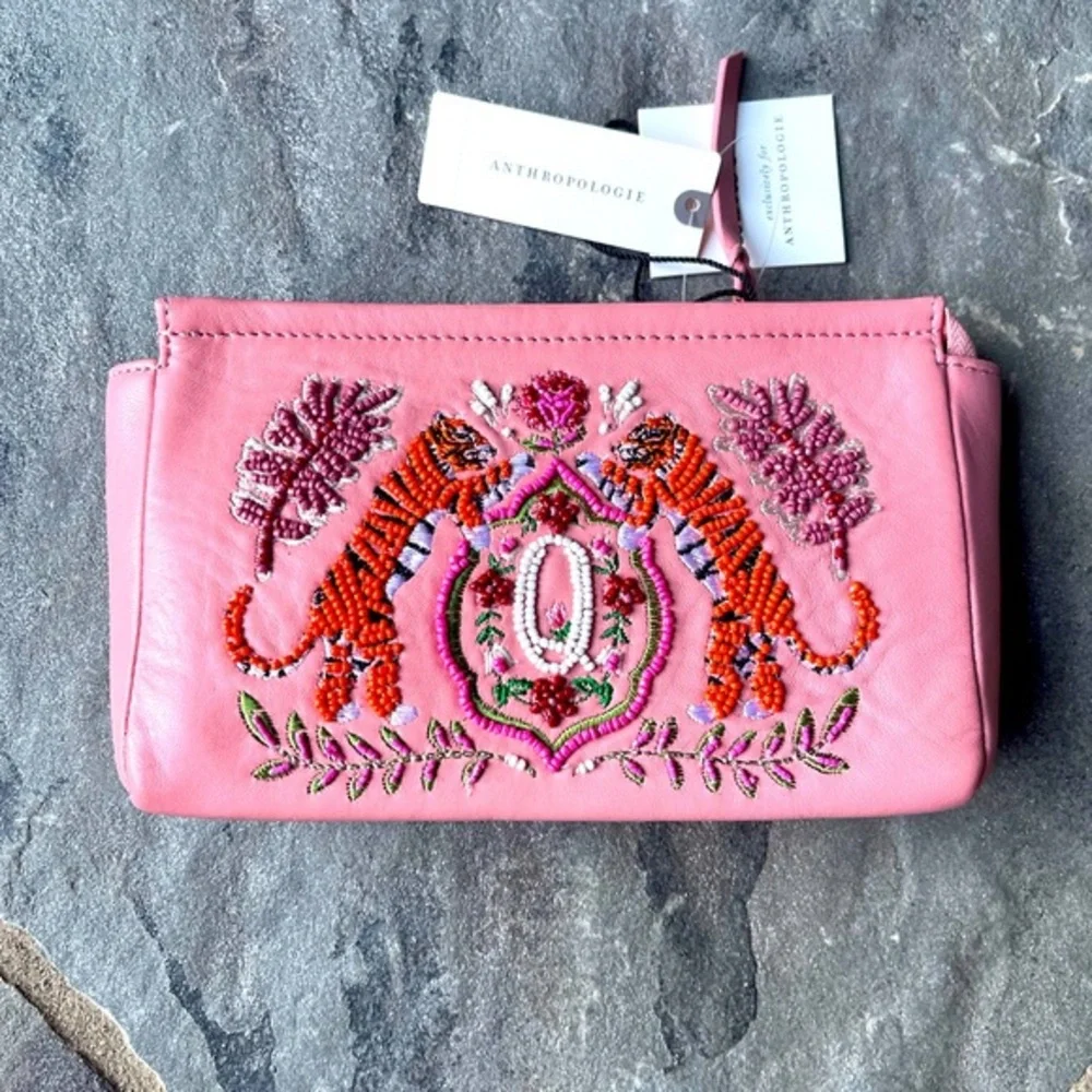 Corinne Lent for Anthropologie Monogram Pouch